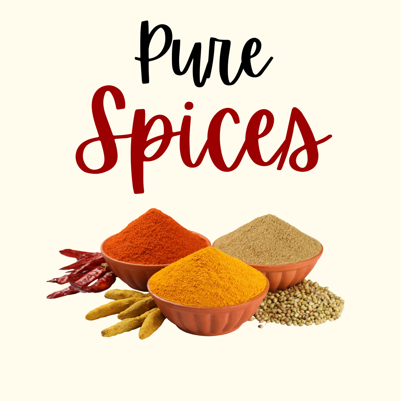 Natural spices including black pepper, cloves, cinnamon, and zafran